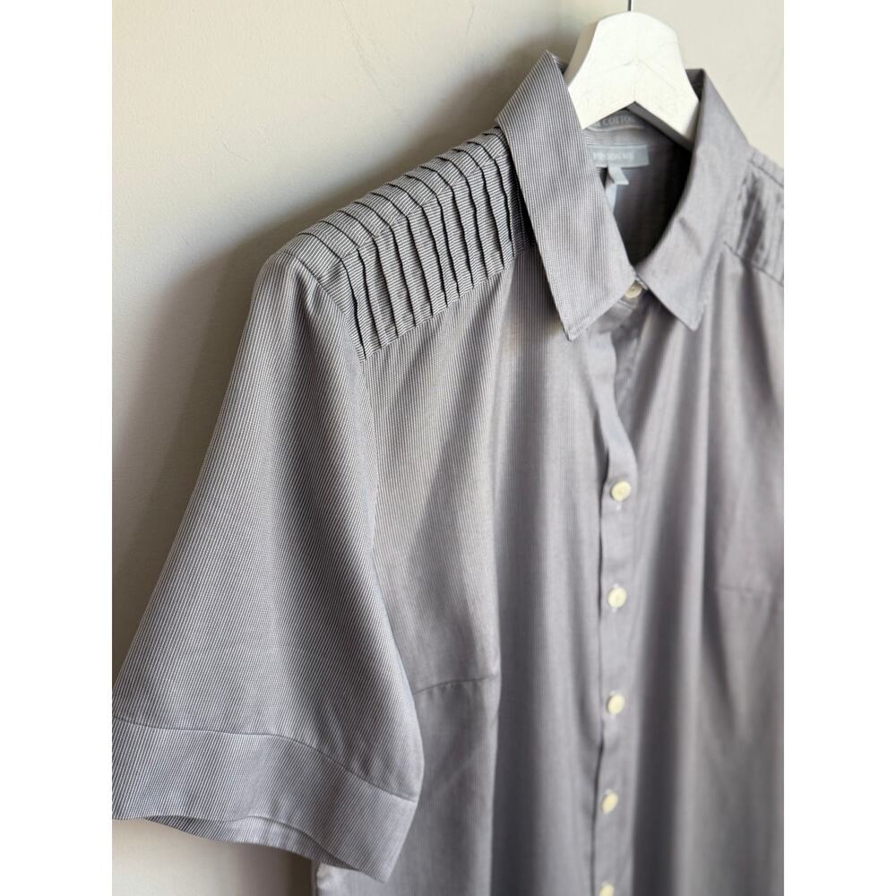 Hinson Wu Lori Striped Mini Shirt Dress Tahitian Pearl/White Women's Size 6 NWT - Picture 5 of 13